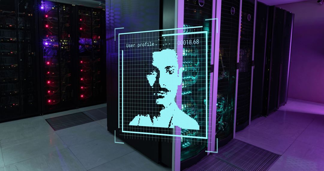 Advanced Technology in Server Room with Digital User Interfaces