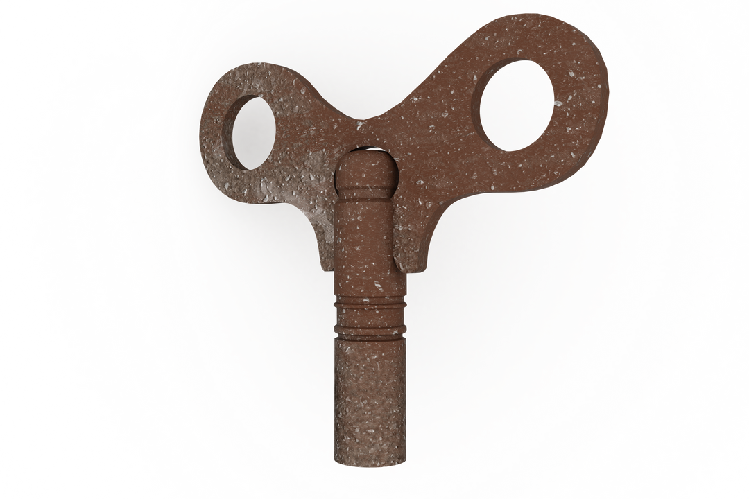 Illustration of Brown Vintage Wind-Up Key on Transparent Background - Download Free Stock Images Pikwizard.com