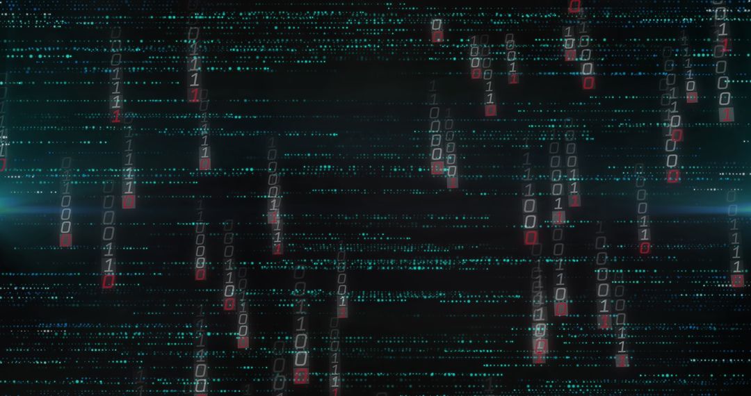 Falling Digital Binary Code on Virtual Screen Display - Free Images, Stock Photos and Pictures on Pikwizard.com