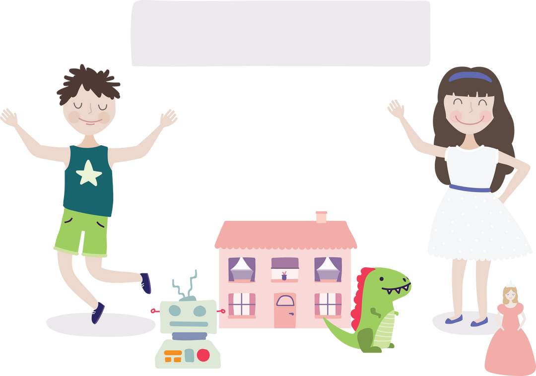 Transparent Kids Dancing with Toys and Dollhouse - Download Free Stock Images Pikwizard.com