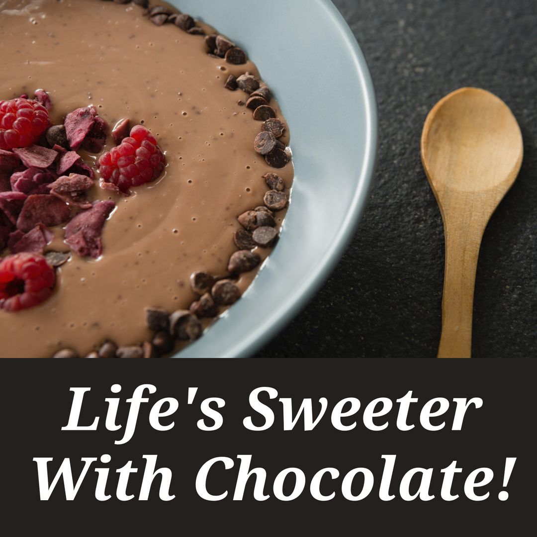 Chocolate Dessert Bowl Highlight with Fruits and Nuts