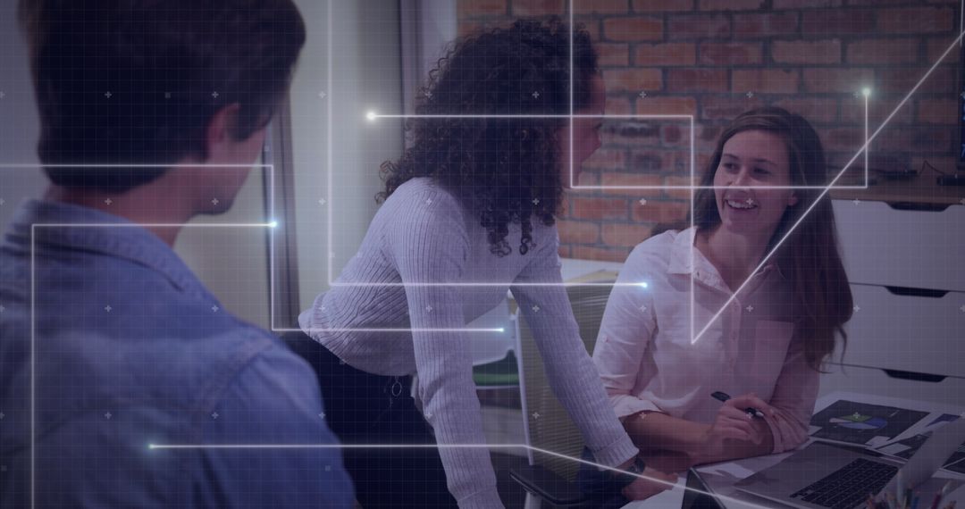 Diverse Colleagues Discussing Networking Strategy in Modern Office