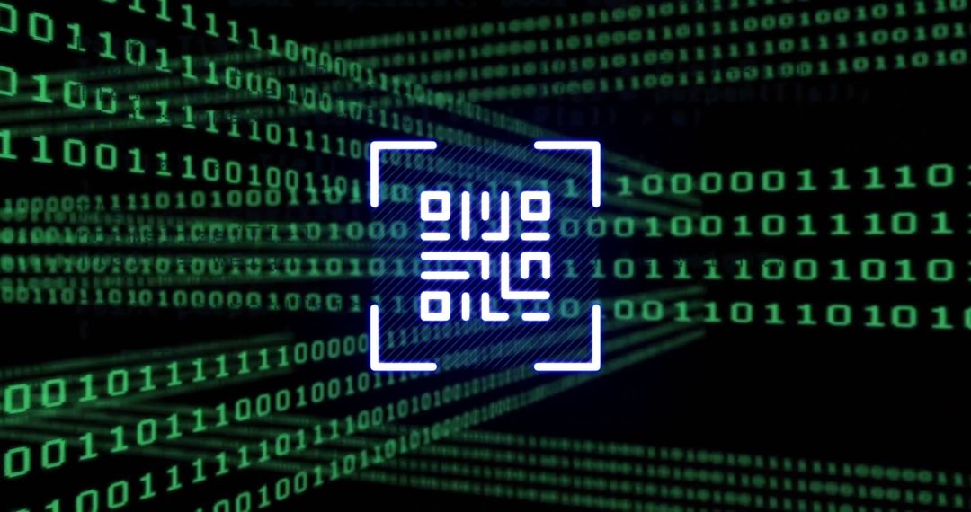 Innovative QR Code on Binary Background for Data Processing Themes - Free Images, Stock Photos and Pictures on Pikwizard.com