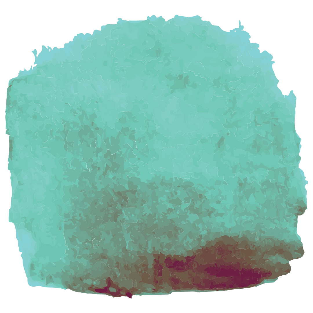 Turquoise Brush Stroke Texture on Transparent Background
