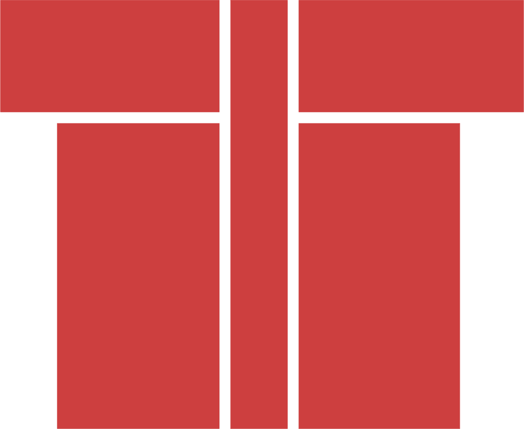 Geometric Red Shapes on Transparent Background Vector Art