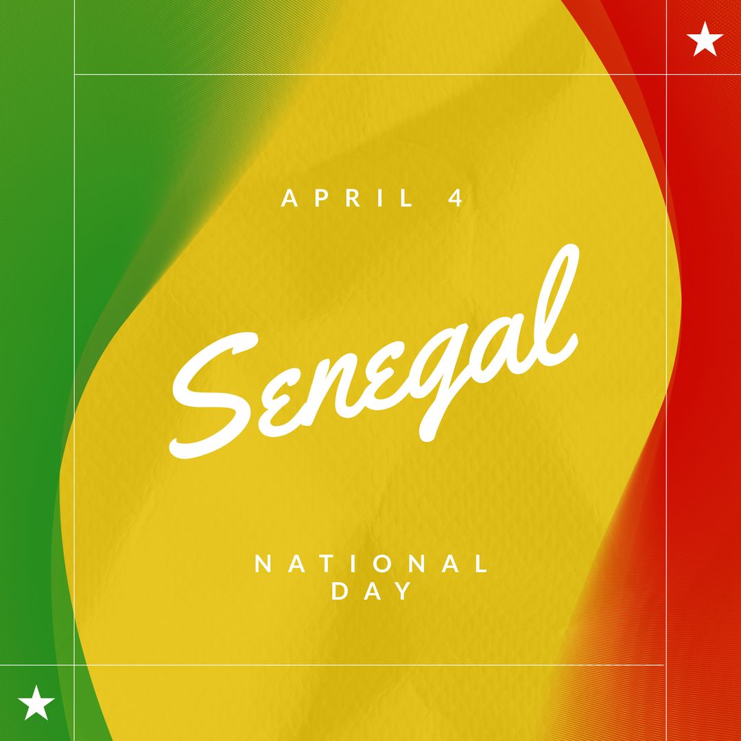 Senegal Independence Day Celebration Design Featuring Flag Colors