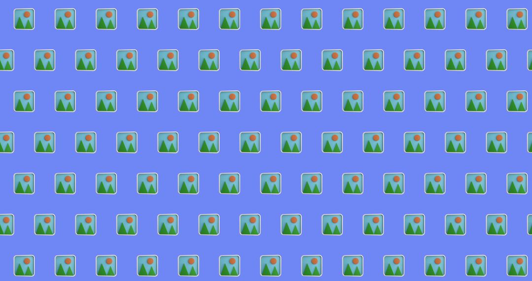 Seamless Photo Icon Pattern on Purple Background