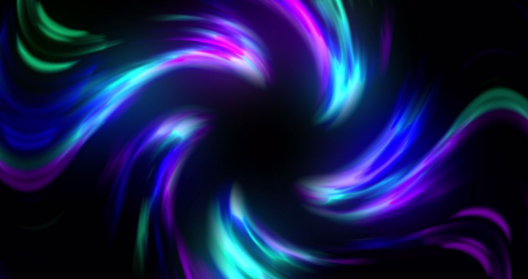 Vibrant Neon Light Spiral Creating Futuristic Energy Swirl