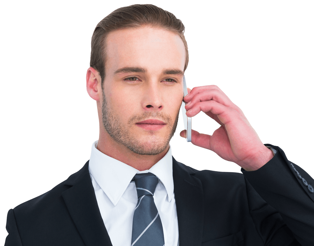 Transparent Corporate Communication: Business Executive on Phone