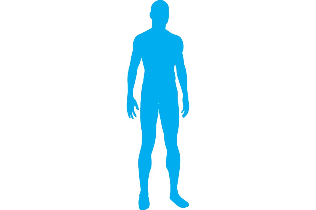 Silhouette of Standing Man on Transparent Background