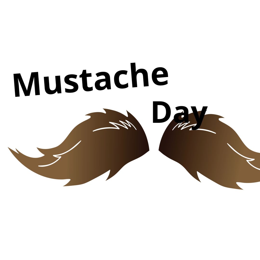Stylized Mustache Graphic for Fun Mustache Day Celebration - Download Free Stock Templates Pikwizard.com