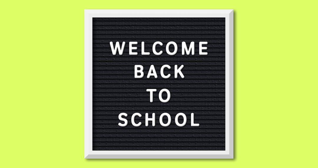 Welcome Back to School Blackboard Sign on Yellow Background - Free Images, Stock Photos and Pictures on Pikwizard.com