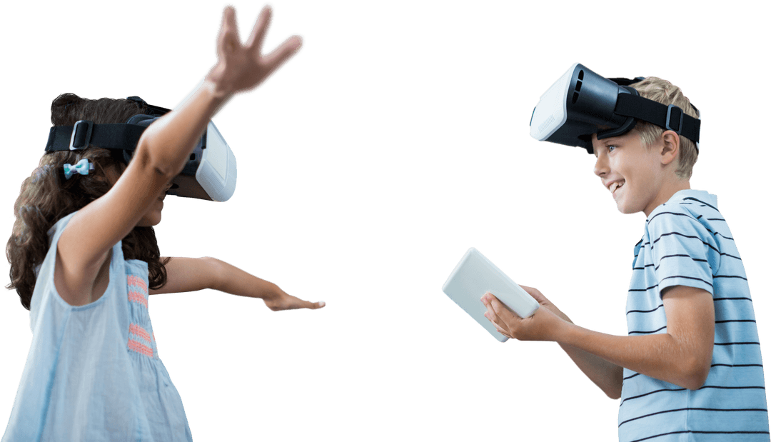 Transparent Excited Siblings Using Virtual Reality Headsets Technology