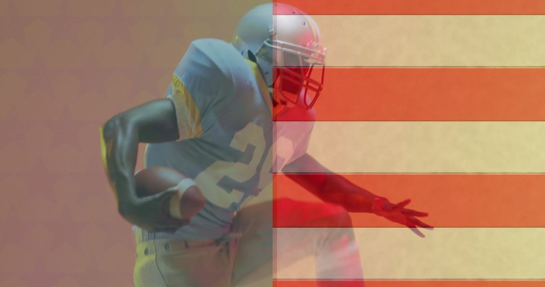 American Football and Patriotism Blending Across USA Flag