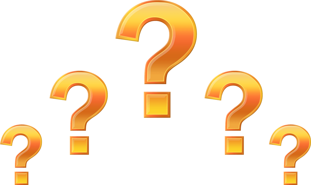 Transparent Question Marks on Clean Background for Inquiry and Curiosity Topics