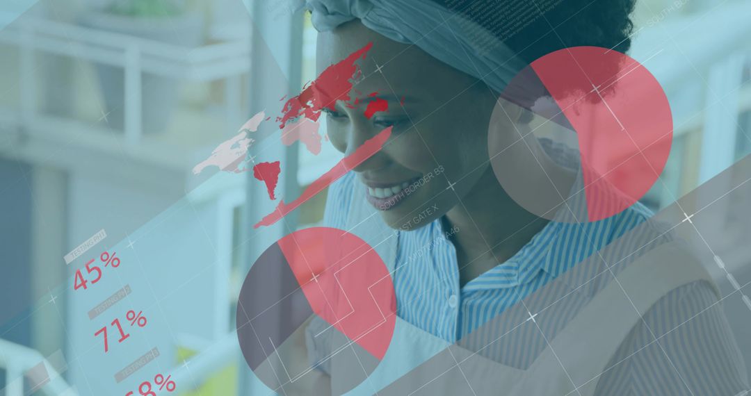 Businesswoman Simulating Innovative Data Analytics Technology