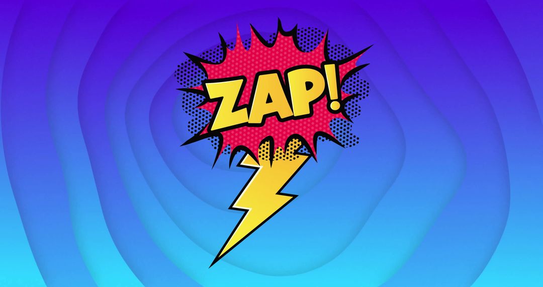 Dynamic Zap Comic Text with Vibrant Retro Background