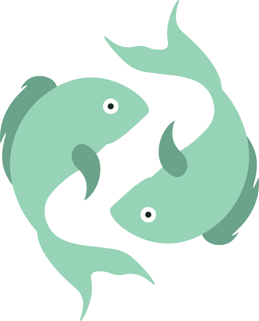 Transparent Illustration of Pisces Zodiac Sign