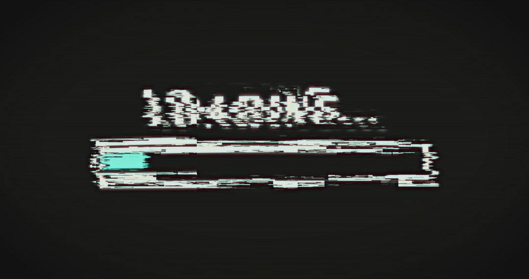 Retro Glitchy Loading Screen with Flickering Text Effect