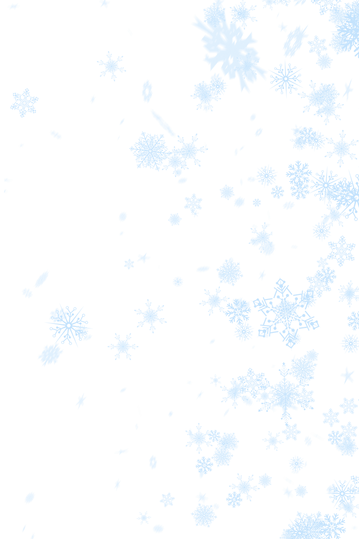 Winter Snowflakes on Transparent Background for Design Projects