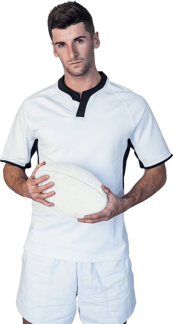Rugby Player Holding Ball Transparent Background