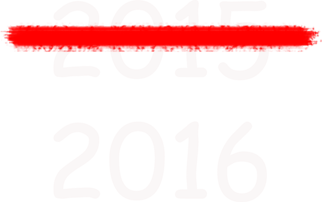 Transition From 2015 to 2016 on Transparent Background