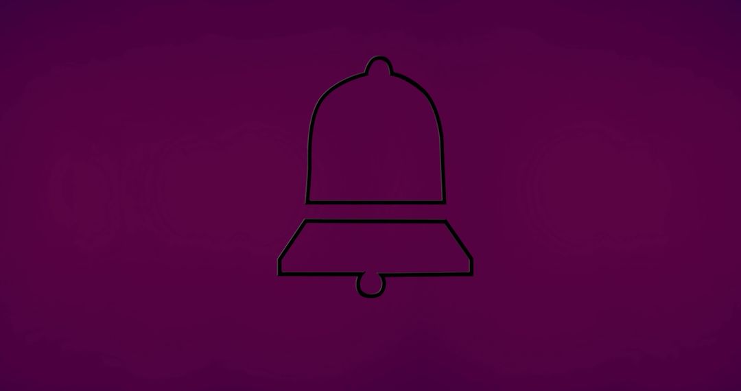 Bell Icon on Purple Background Conceptual Design