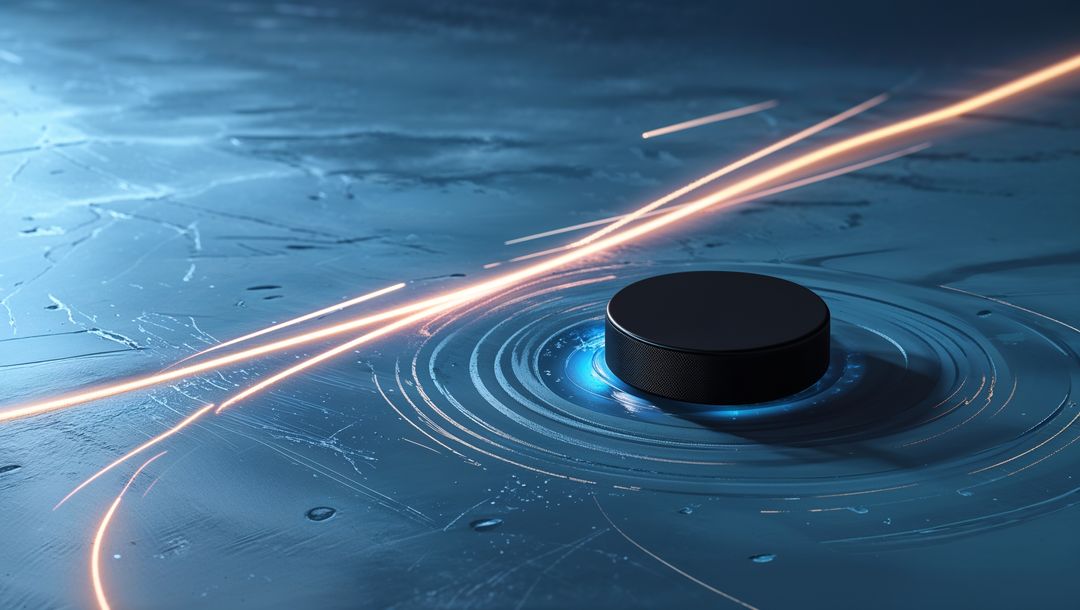 Futuristic Device Emitting Glowing Energy Rings with Light Trails