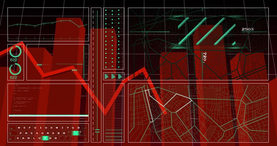 Advanced Data Dashboard Interface with Analytics and Cybersecurity