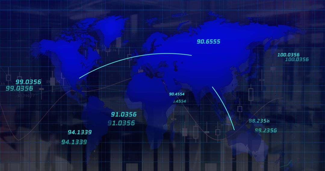 Global Business and Finance Digital Concept Background