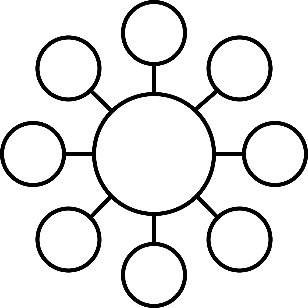 Complex Network of Nodes on Transparent Background Illustration