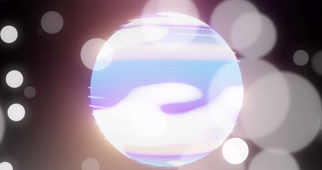 Abstract Digital Sphere with Light Bokeh Effect - Free Images, Stock Photos and Pictures on Pikwizard.com