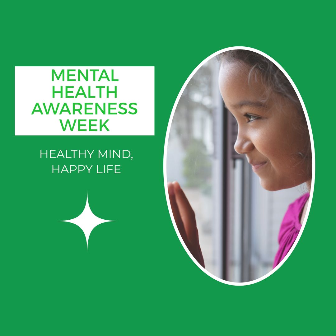 Smiling Girl Promotes Mental Health Awareness for Kids