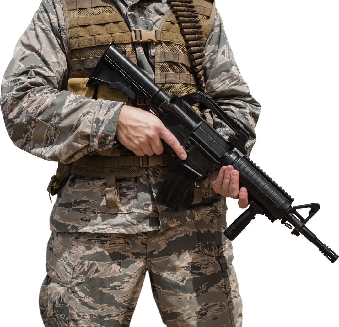 Transparent Armed Soldier Holding Rifle - Download Free Stock Images Pikwizard.com