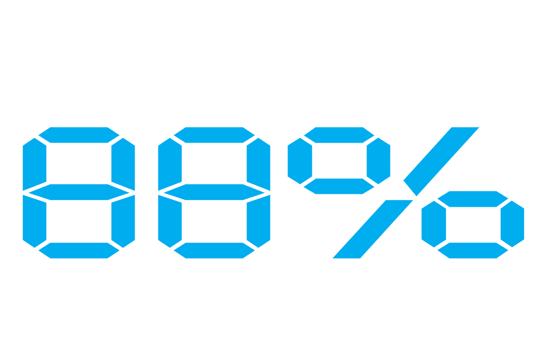 Digital Blue 88 Percent on Transparent Background