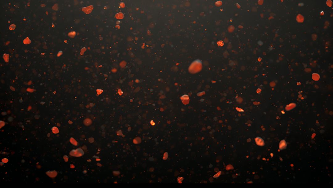 Floating Ember Particles in Motion