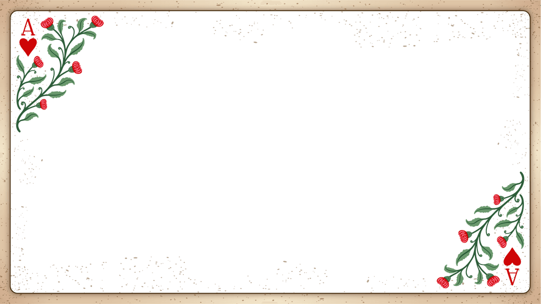 Vintage Ace of Hearts Transparent Playing Card with Floral Design