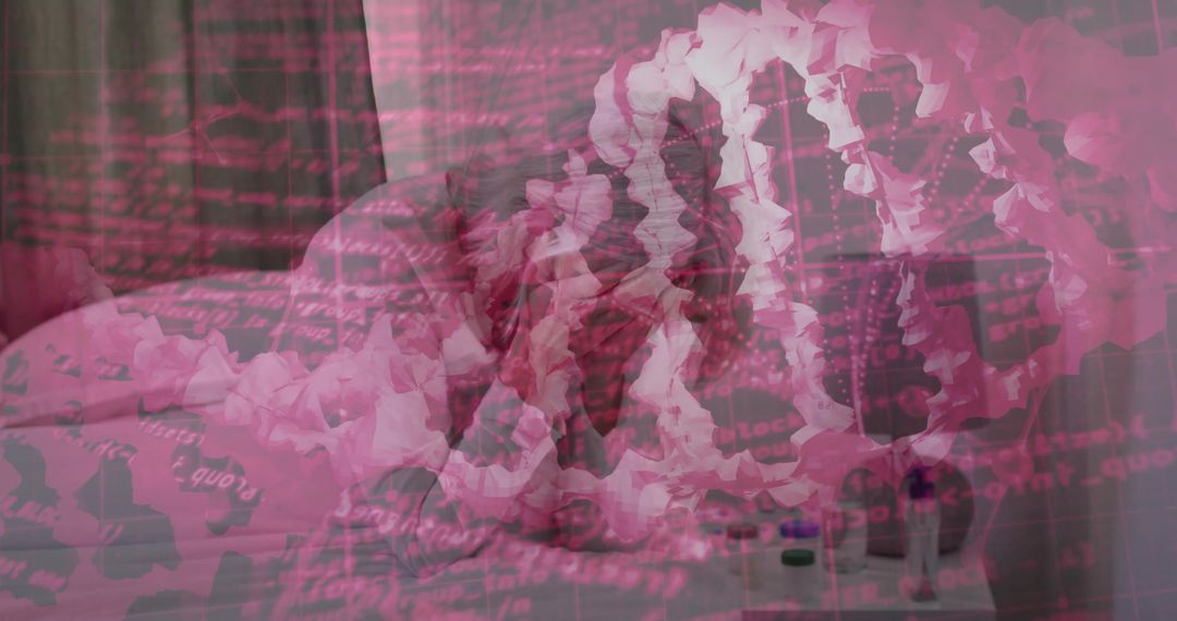 Romantic Pink Bedroom With Code Overlay and Heart Details