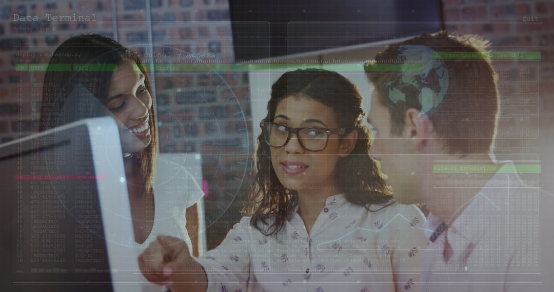 Diverse Team Discussing Data Processing Concepts in Modern Office