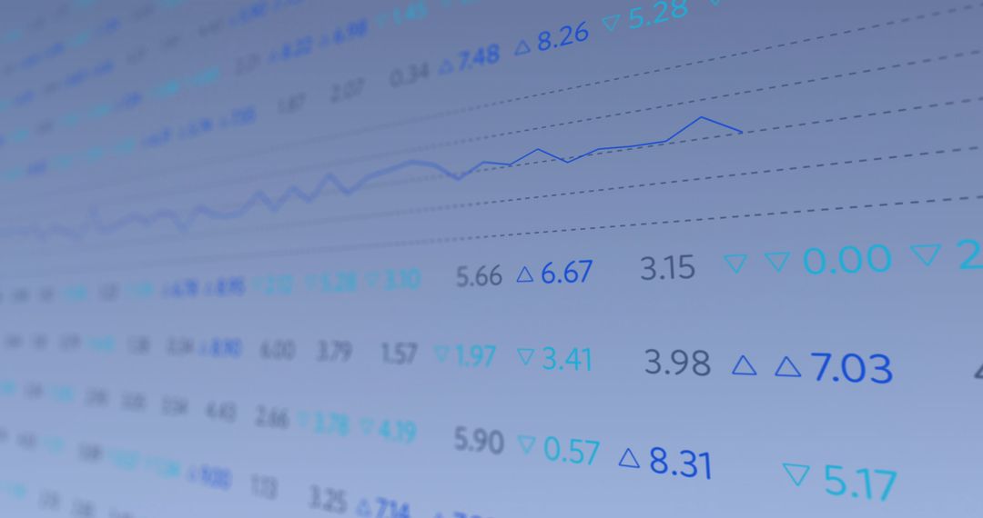 Rising Financial Graph with Blue Tones Indicating Growth