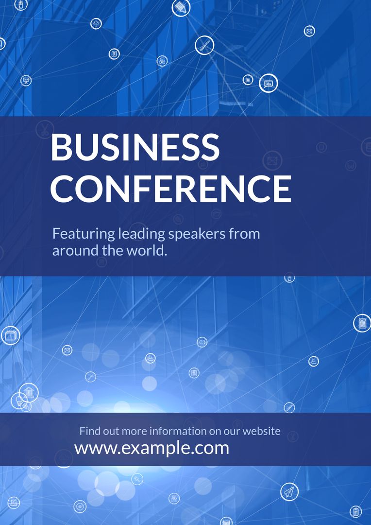 Business Conference Flyer Featuring Global Networking and Leading Speakers - Download Free Stock Templates Pikwizard.com