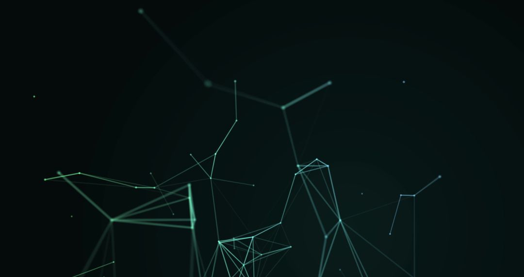 Futuristic Plexus Network Connections on Green Background