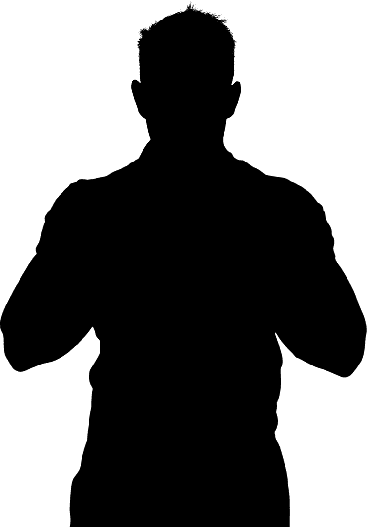 Transparent Silhouette of Confident Athlete with Abstract Pose