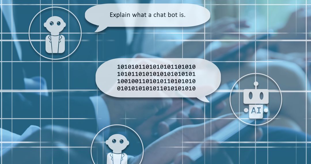Digital Interface depicting AI and Chatbot Communication