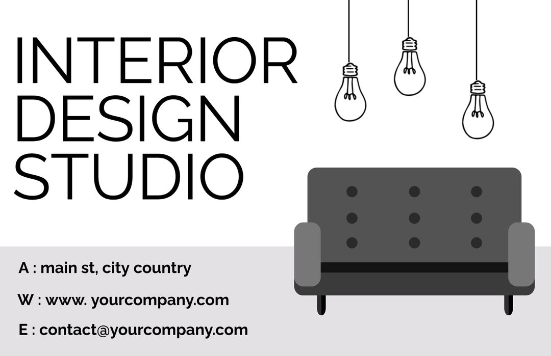 Modern Sofa Graphic for Interior Design Studio Branding - Download Free Stock Templates Pikwizard.com