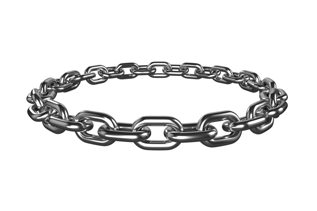 Transparent 3D Silver Round Metal Chain Render - Download Free Stock Images Pikwizard.com