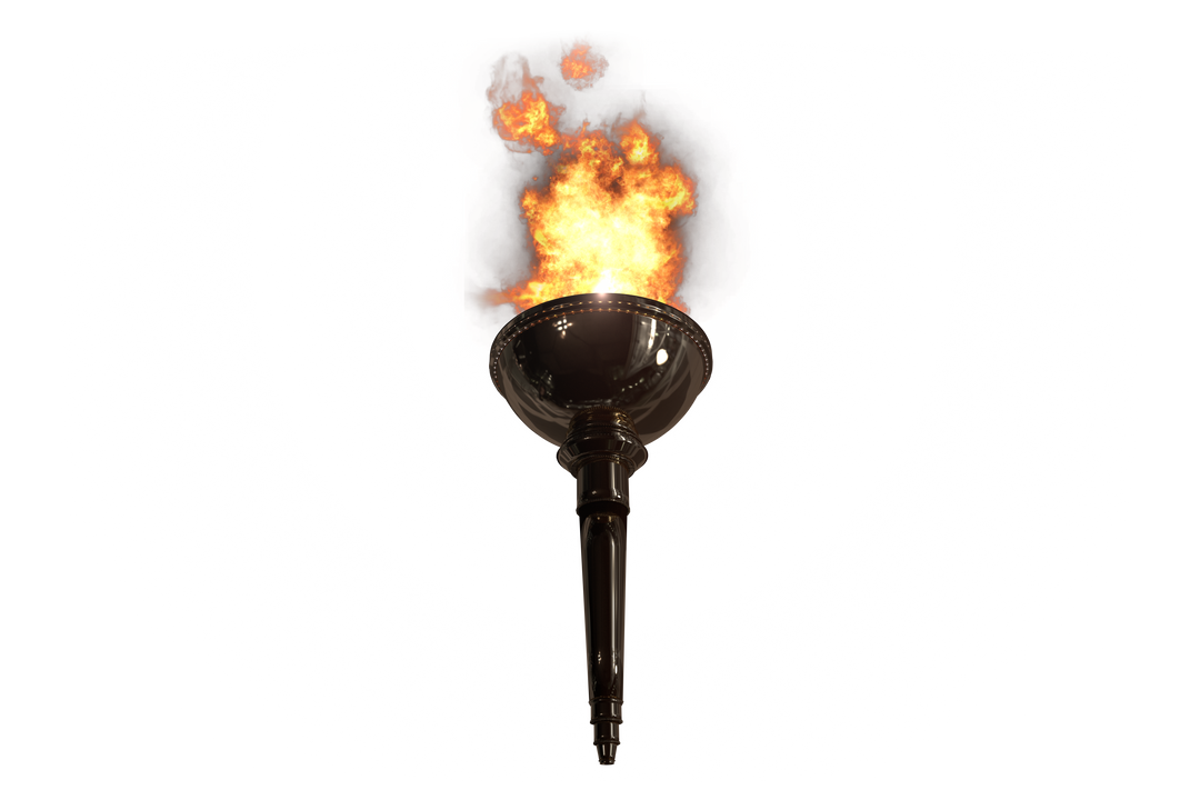 Realistic Flaming Olympic Torch with Transparent Background - Download Free Stock Images Pikwizard.com