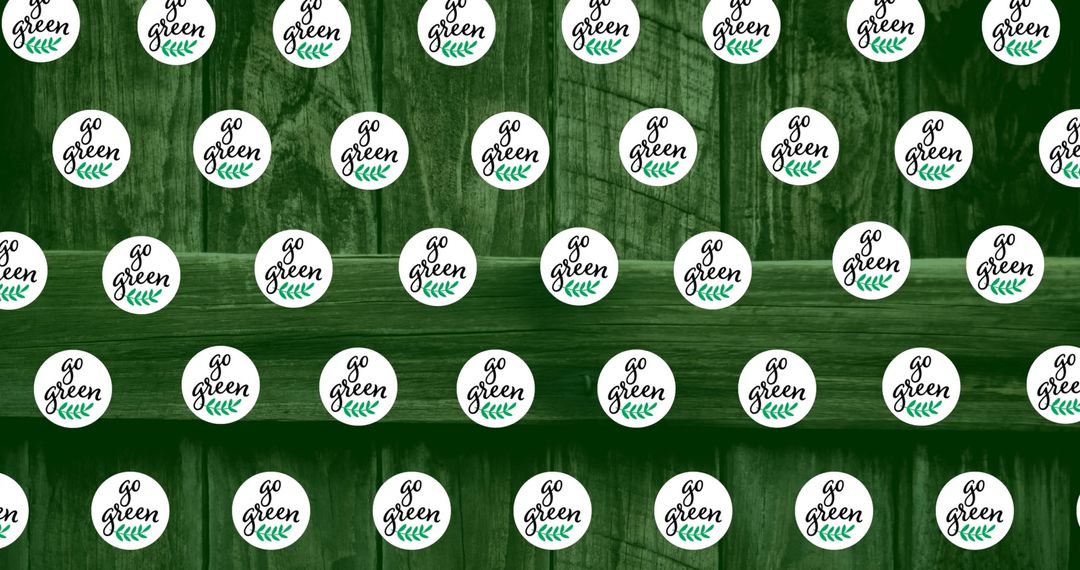 Go Green Text on Wooden Background Advocating Environmental Awareness