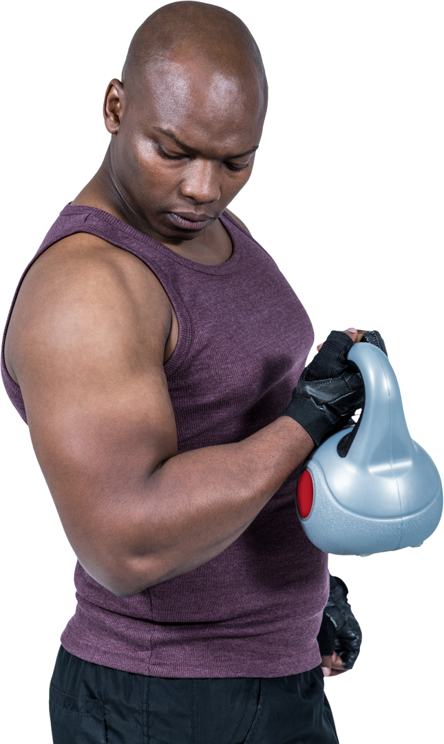 Fit Male Exercising with Kettlebell Transparent Background - Download Free Stock Images Pikwizard.com