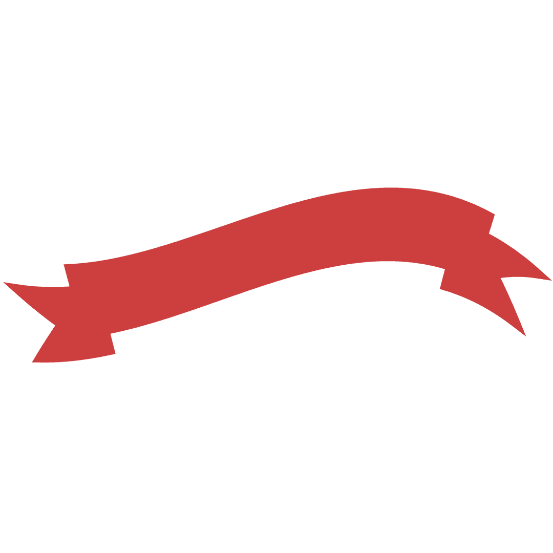 Red Ribbon Banner Graphic on Transparent Background
